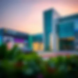 A stunning view of Al Quoz Mall showcasing its modern architectural design.