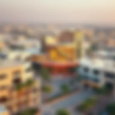 Al Quoz Mall's Role in the Community A view of Al Quoz Mall surrounded by the Al Quoz neighborhood illustrating its integration.