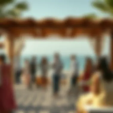 Cultural gathering at Albateen Ladies Beach