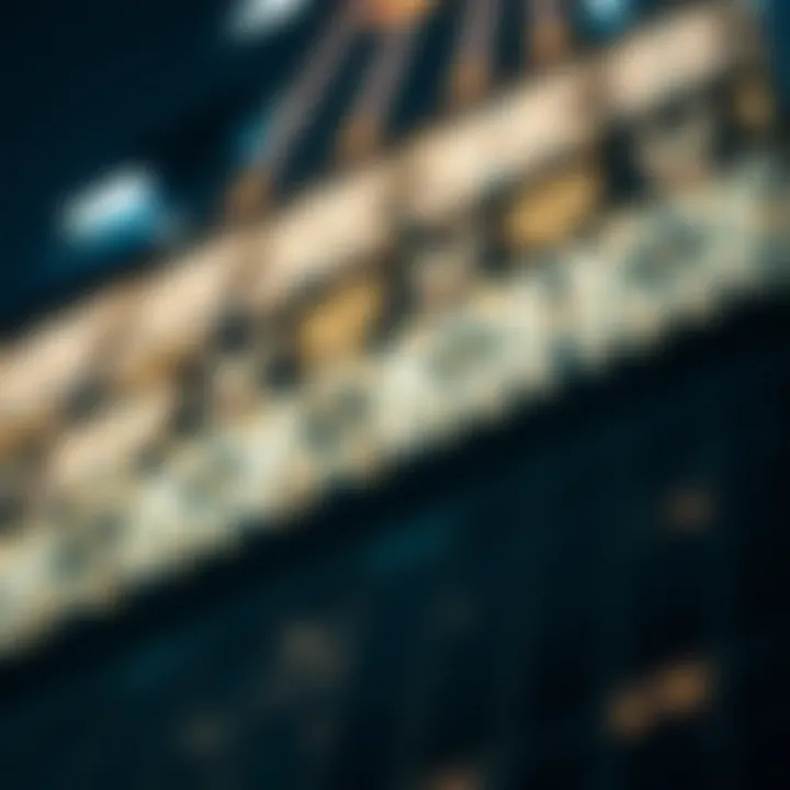 A close-up of the intricate patterns displayed during the Burj Khalifa light show.