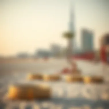 Leisure Activities at Dubai's Beaches Relaxing beach scene capturing leisure time in Dubai