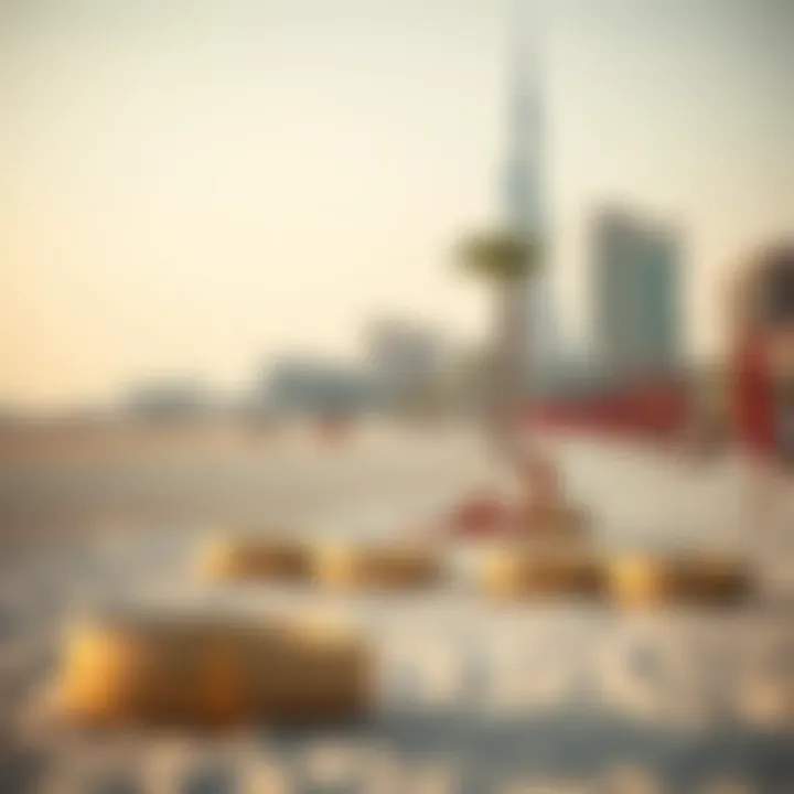Leisure Activities at Dubai's Beaches Relaxing beach scene capturing leisure time in Dubai