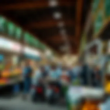 Daily Life in Dubai's Markets A bustling market scene reflecting daily life in Dubai