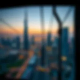 Scenic view from Dubai's cable car overlooking the skyline