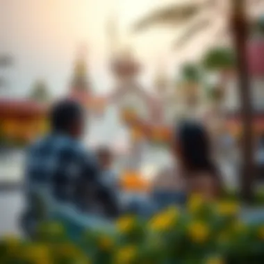 Family Leisure in Dubai Parks and Resorts Families enjoying leisure time in one of the parks