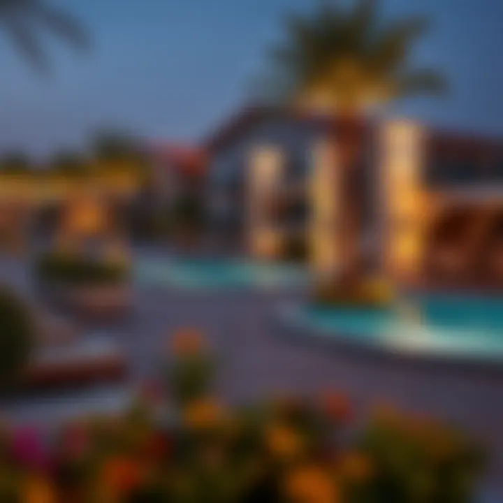 Luxury Amenities Near Dubai Parks Luxurious accommodations and amenities surrounding the park