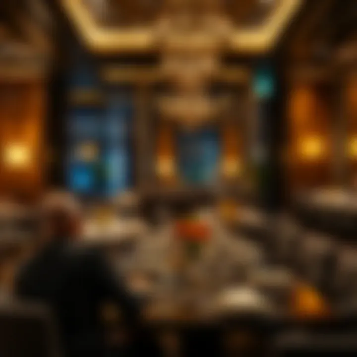 Gourmet Dining Experience in Dubai Luxurious dining setting in a high-end restaurant