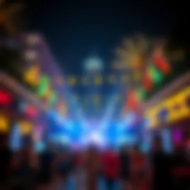 Captivating Nightlife Entertainment in Dubai Vibrant nightlife scene featuring entertainment and music