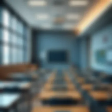 Modern Classroom in Dubai Educational Institution Modern classroom setting in a Dubai school
