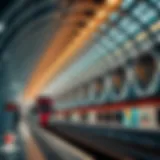 Modern train station showcasing advanced architecture