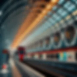 Modern train station showcasing advanced architecture