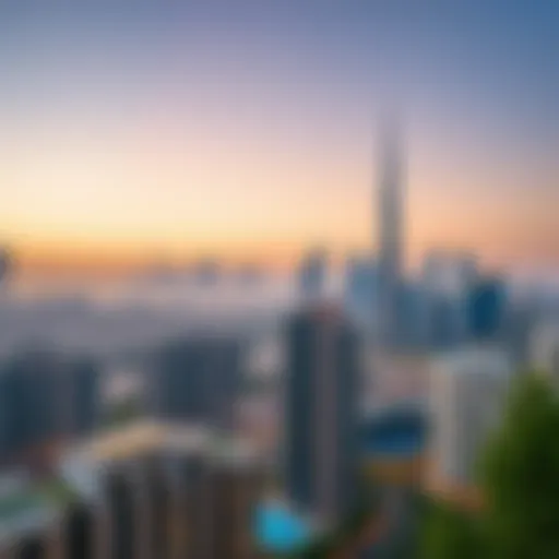 Stunning view of Dubai skyline showcasing modern architectural designs.