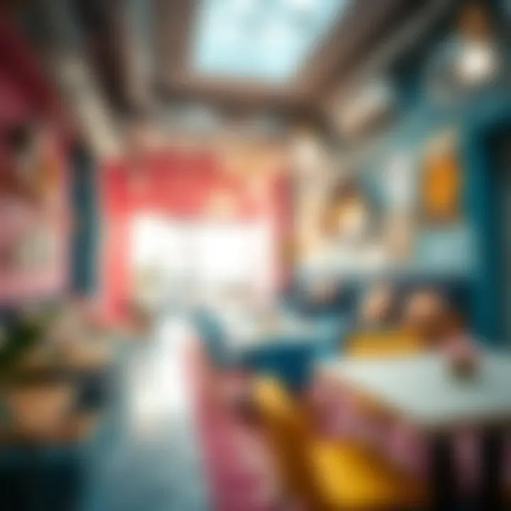 Artistic co-working space in Al Quoz with vibrant decor