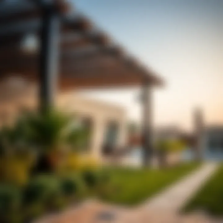 Tranquil outdoor area in Al Quoz encouraging community interactions