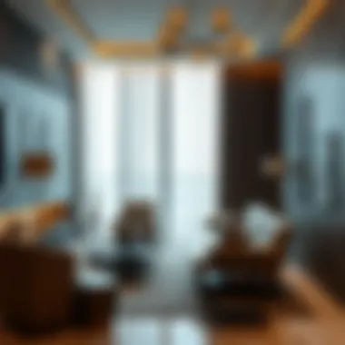 Luxurious apartment interiors reflecting contemporary design