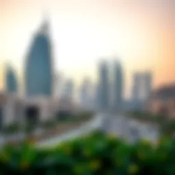 Vibrant skyline of Al Barsha showcasing modern architecture