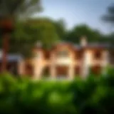 Luxurious exterior view of Al Helao Farm Villa surrounded by lush greenery