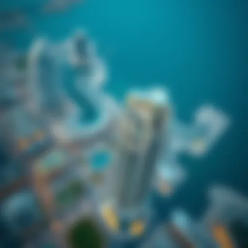 Aerial view of Al Moosa Tower 2 in Dubai showcasing its impressive structure and surroundings