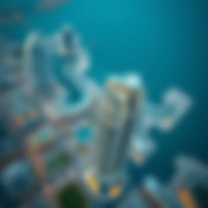 Aerial view of Al Moosa Tower 2 in Dubai showcasing its impressive structure and surroundings