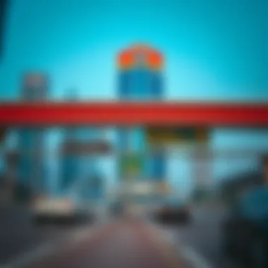 Close-up of transportation links surrounding Al Moosa Tower 2, emphasizing accessibility