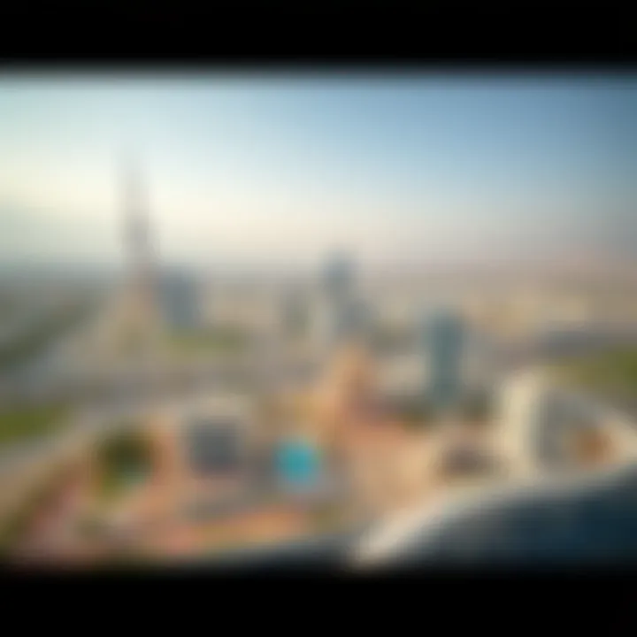 Aerial Perspective of Development and Infrastructure Aerial view of the development and infrastructure surrounding Dar Al Karamah Rak