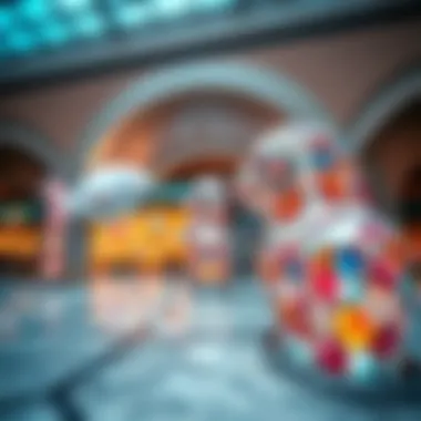 Cultural art installations at Dubai Airport