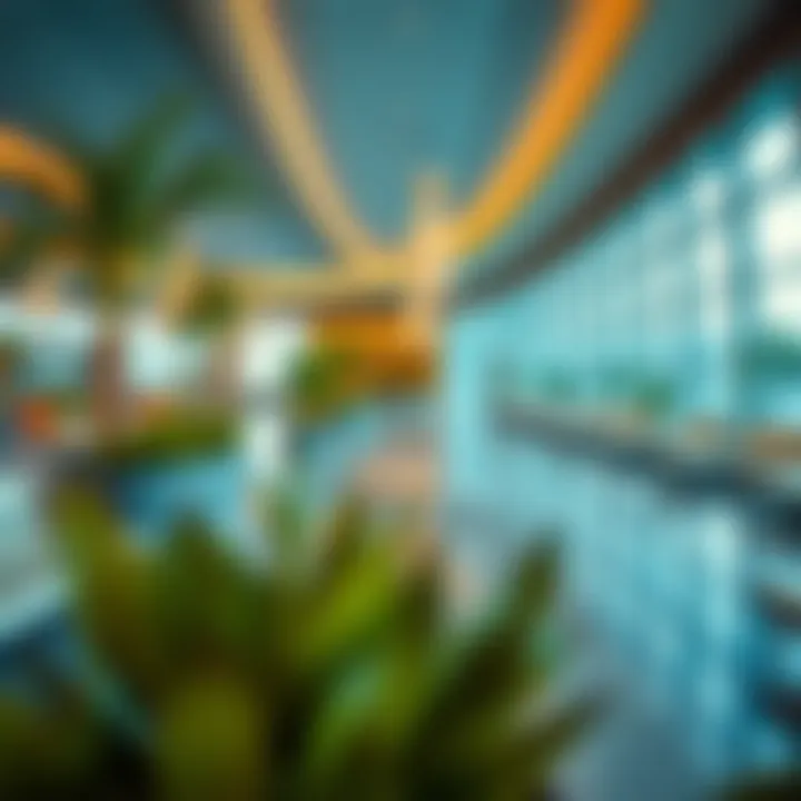 Lush relaxation area in Dubai Airport