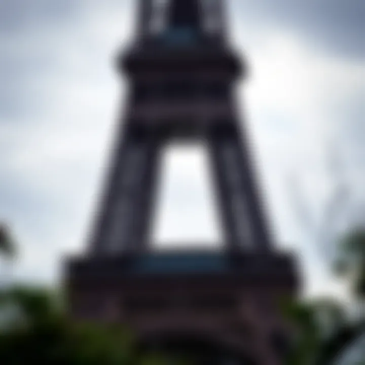 The iconic silhouette of the Eiffel Tower
