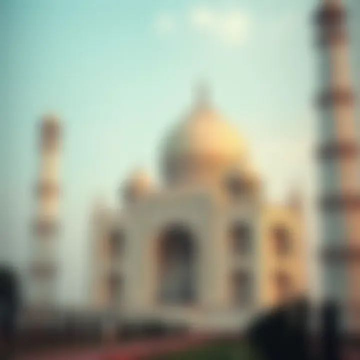 The intricate details of the Taj Mahal