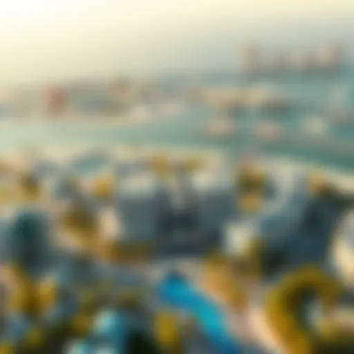 Aerial view showcasing the strategic location of Oasis Emaar in Dubai