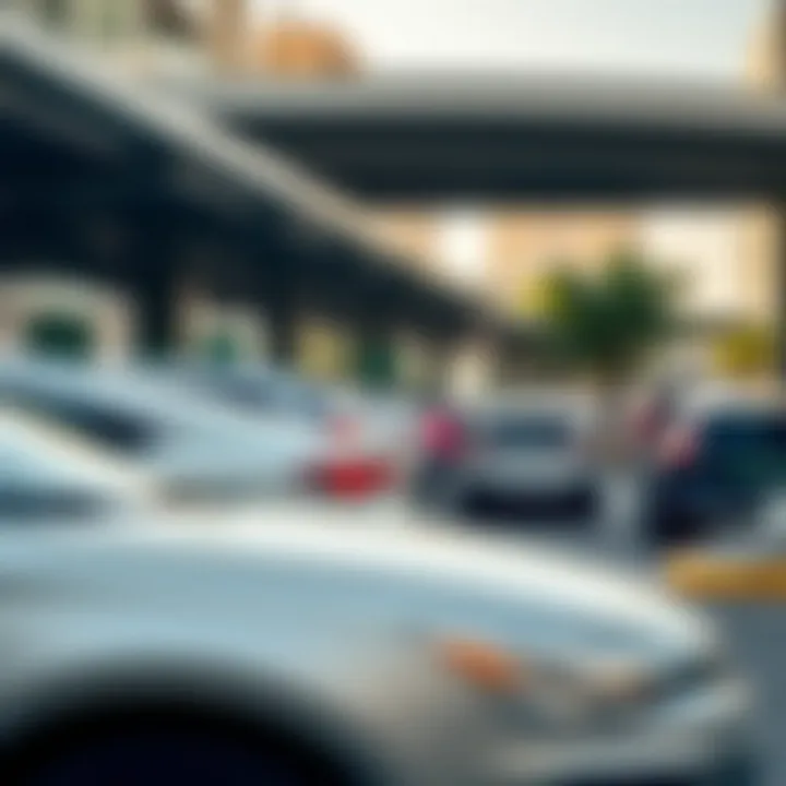 Visual representation of urban mobility benefits linked to the RTA's free parking initiatives.