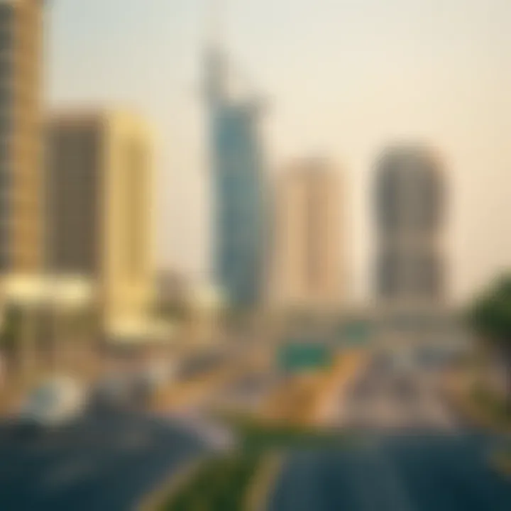 Historic photograph of Sheikh Zayed Road during early development