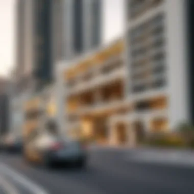 Modern luxury real estate developments along Sheikh Zayed Road