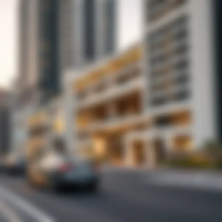 Modern luxury real estate developments along Sheikh Zayed Road