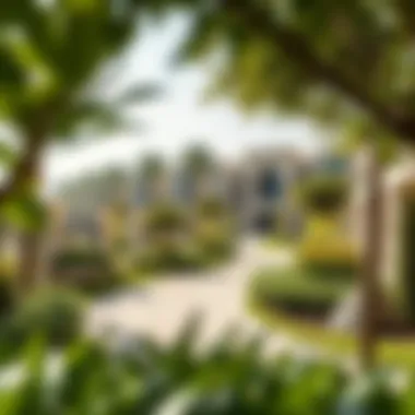 Lush green spaces integrated within Talia's community layout