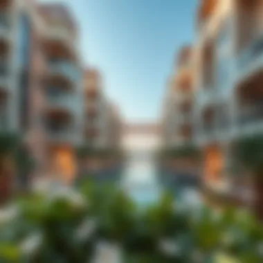 Elegant residential buildings in Al Bateen, blending modern design with cultural elements