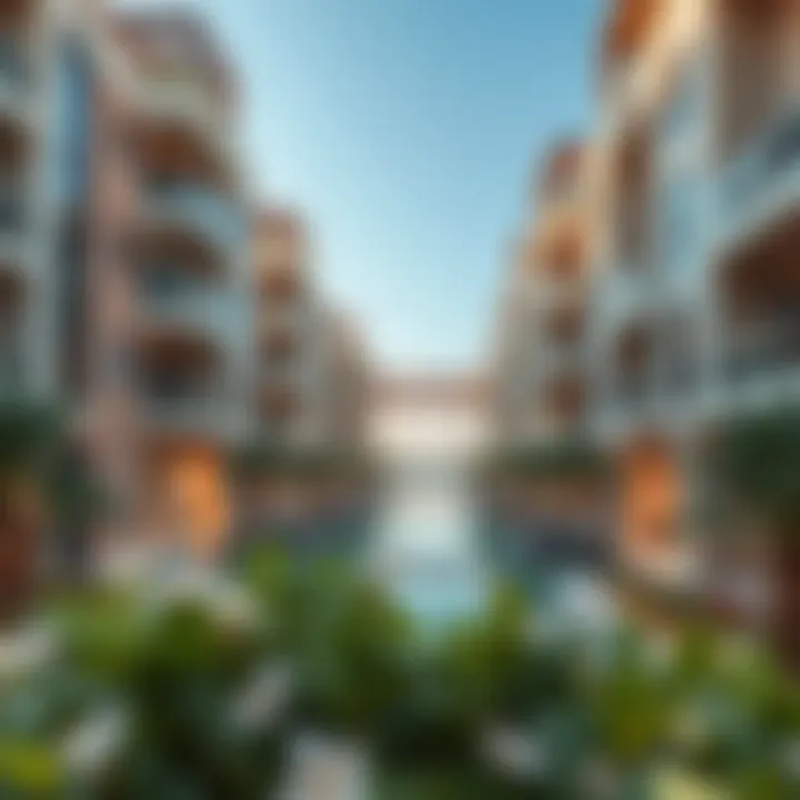 Elegant residential buildings in Al Bateen, blending modern design with cultural elements