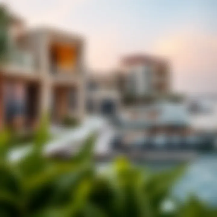Luxurious waterfront properties showcasing scenic views in Al Bateen