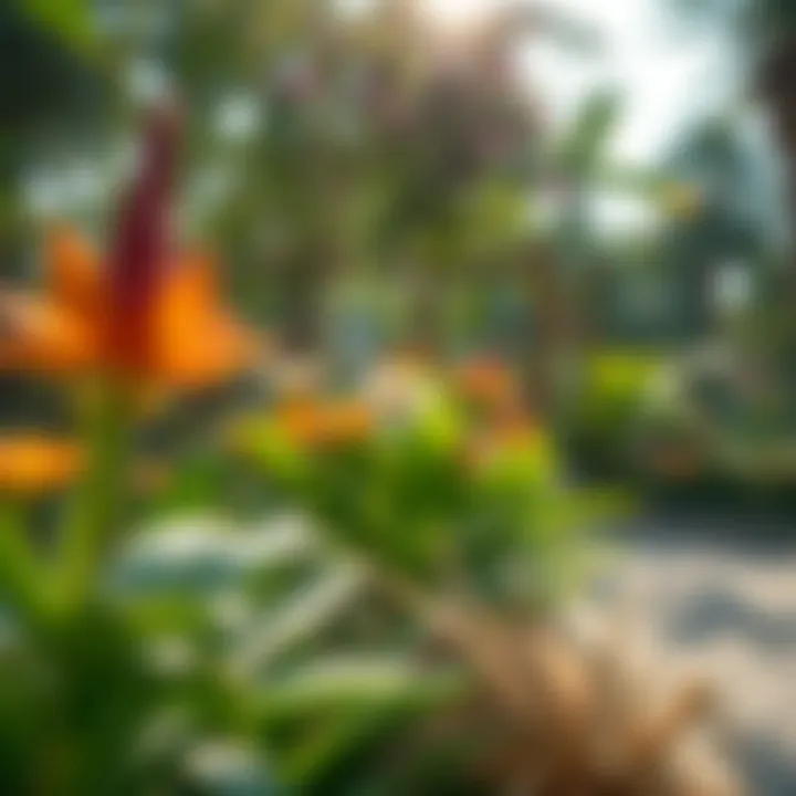 Illustration of the diverse flora found in حديقة صقر highlighting ecological significance