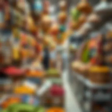 Vibrant goods displayed in سوق صالح