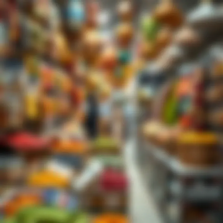 Vibrant goods displayed in سوق صالح