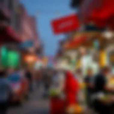 A bustling scene of market interactions in سوق صالح