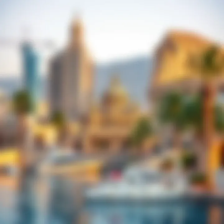 Collage of popular destinations for UAE residence visa holders