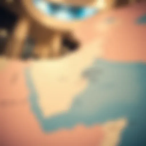 Map illustrating countries accessible with UAE residence visa