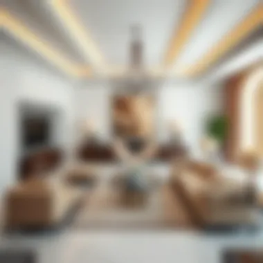Elegant living room interior of a villa