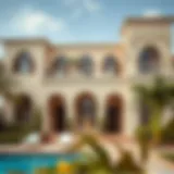 Luxurious villa exterior in Al Warqa