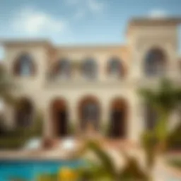 Luxurious villa exterior in Al Warqa