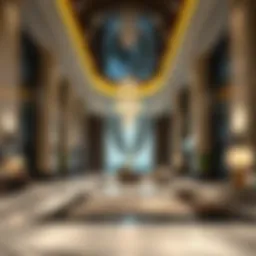 Luxurious lobby of Wyndham Dubai Marina