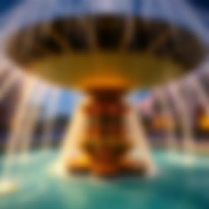 Close-up of the fountain's intricate design