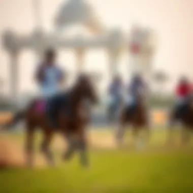 Polo Match at Habtoor Polo Club Elegant polo players in action during a match
